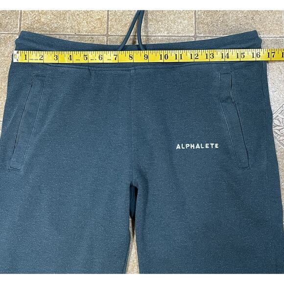 Alphalete Men’s Joggers/Sweatpants Size Medium Fleece Green Zip Pockets-Casual - Picture 3 of 10